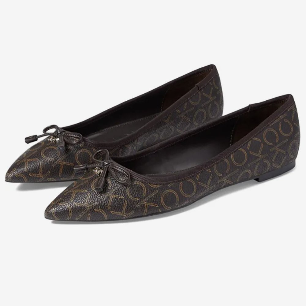 Calvin Klein Aolina Flats in Brown